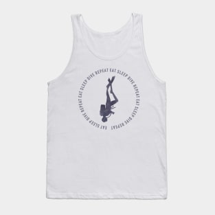 funny graphics for diving addict Tank Top